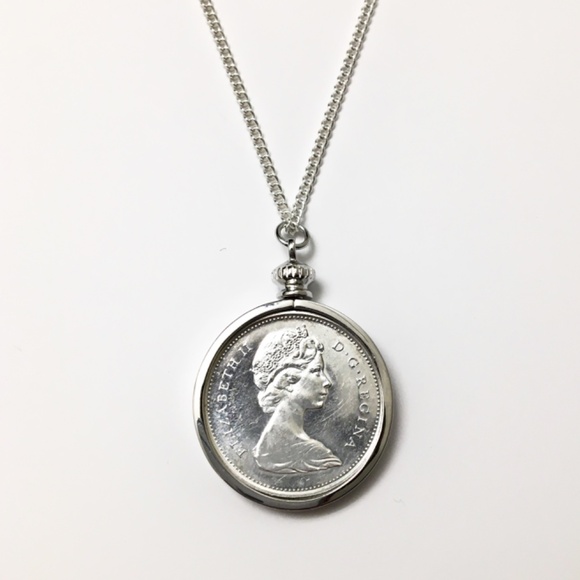 1967 Vintage Silver “Bobcat” Coin Necklace, 18-inch - Picture 2 of 4
